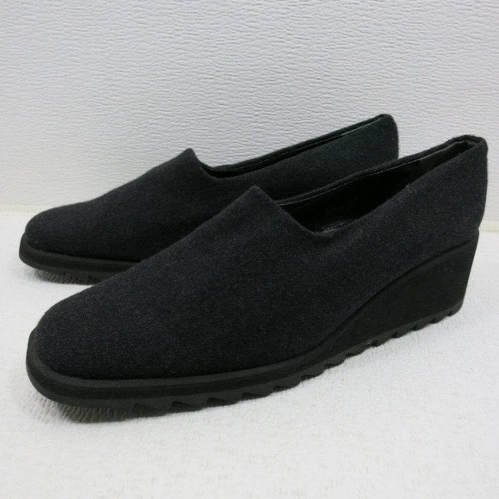 A Testoni Wool Leather Comfort Wedges Women's Casual Footwear Shoes 40.5 - 8.5